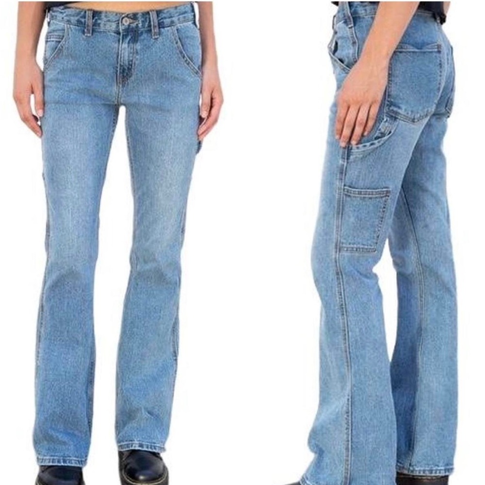 Low rise cargo jeans